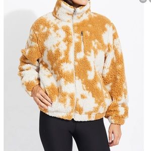 BETSEY JOHNSON TIE DYE TEDDY FLEECE JACKET